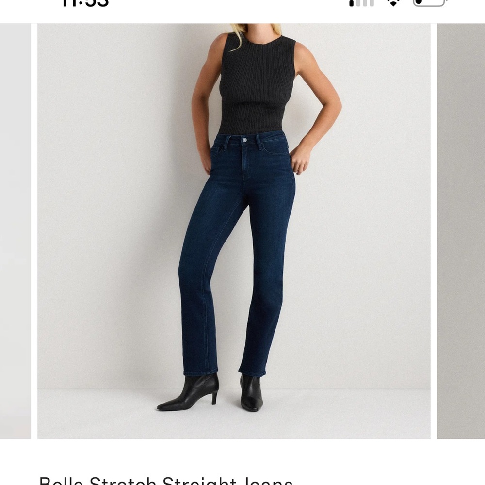 Quince Straight Leg Jeans - Deep Blue